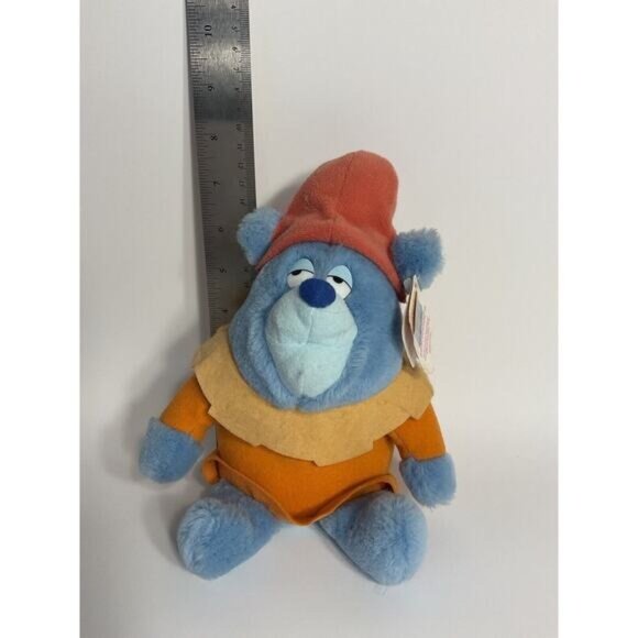 Vintage Disneys Gummi Bears Tummi Gummi Plush Toy 7" Blue Red Orange Outfit - Picture 5 of 5